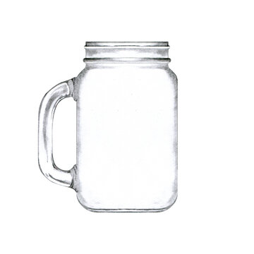 recommend clip art: Hand drawn glass jar for drink