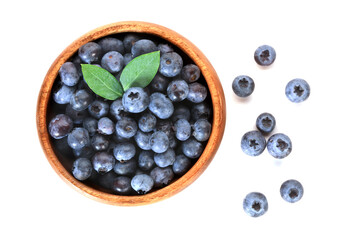 Blueberries in a bowl for breakfast.