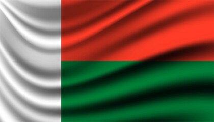 Flag of Madagascar background template.