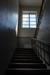 Stairway in old house.