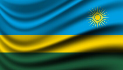 Flag of Rwanda background template.
