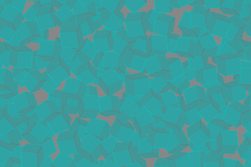 Green Cubes Seamless Pattern on Gray Background