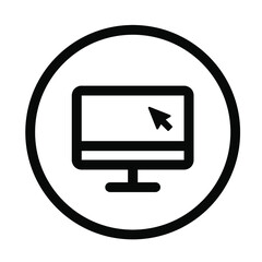 Website icon in a circle vector