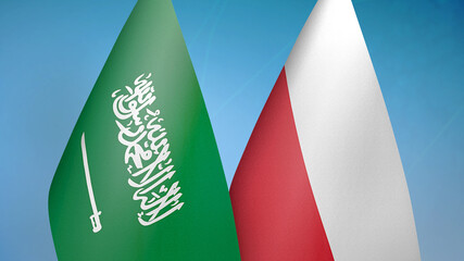 Saudi Arabia and Poland two flags