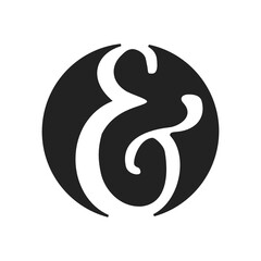 Obraz premium Ampersand, And, Grammar, Vector Illustration Background