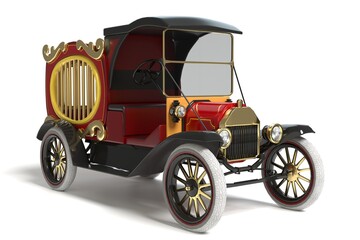 3d illustration of a circus wagon