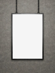 white empty billboard on concrete background