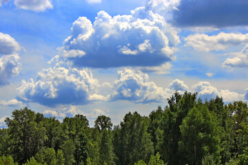 unusual cloud shapes in the summer sky