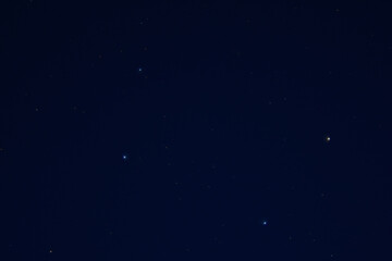 Starry sky in the village with noise in blue and black background