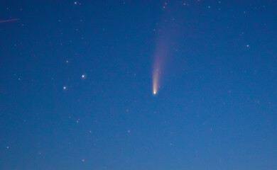 Comet C / 2020 F3 (NEOWISE) — a retrograde comet with an almost parabolic orbit in the village