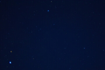 Starry sky in the village with noise in blue and black background