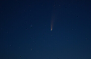 Comet C / 2020 F3 (NEOWISE) — a retrograde comet with an almost parabolic orbit in the village