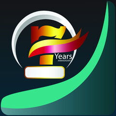 7th. Illustration of Celebration Design. Vector Celebration of the 7th Anniversary of the Celebration.
