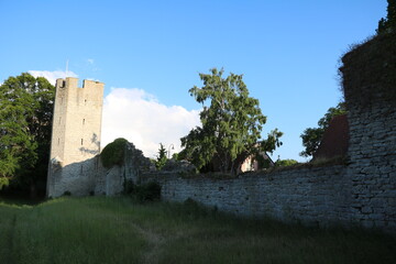 Fototapeta na wymiar Historic medieval city wall of Visby on Gotland, Sweden