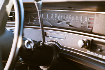Vintage car dashboard
