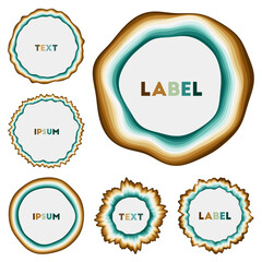 Round labels. Appealing circular backgrounds. Powerful vector illustration.