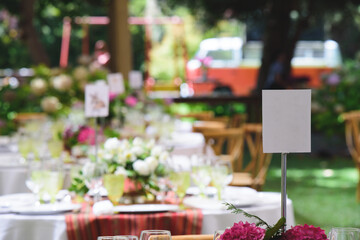 wedding table with chairs for the family