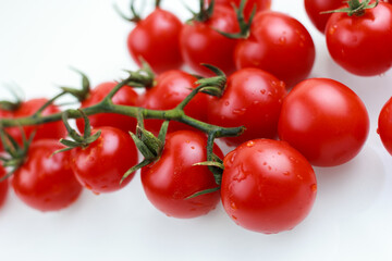 tomatoes cherry on a white background