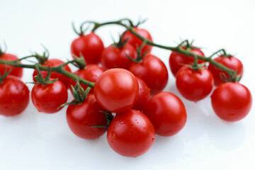 tomatoes cherry on a white background