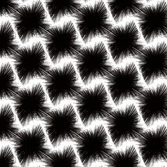 patrón con cuadrado peludo