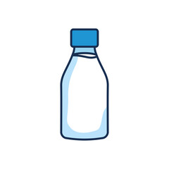 milk bottle icon, line fill style