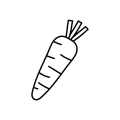carrot vegetable icon, line style