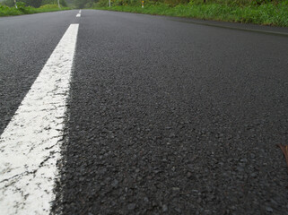 asphalt road in the countryside