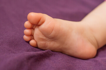little feet of a baby girl