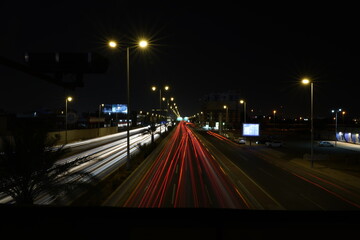 night traffic in the city