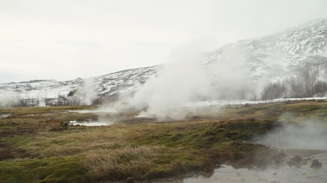 Geyser Valley in the southwest of Iceland