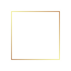 Gold frame border golden vector thin boarder square element