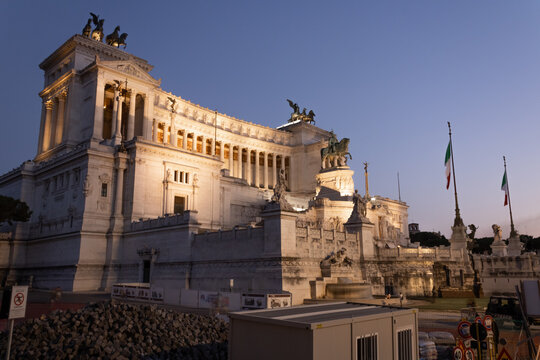 Side view of the Althar of the Fatherland, in Rome