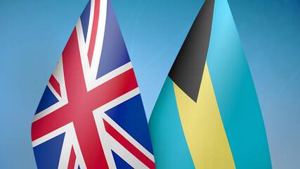 United Kingdom and Bahamas two flags