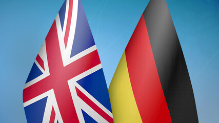 United Kingdom and Germany two flags