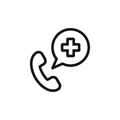 Obraz premium Call doctor icon design isolated on white background. Vector illustration