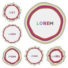 Colorful round banner. Appealing circular backgrounds. Modern vector illustration.