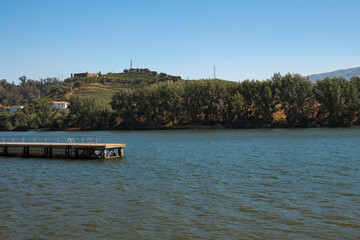 Beautiful Panoramic view of The Valley of the River Douro, Portugal - Port Wine Vineyards Region...