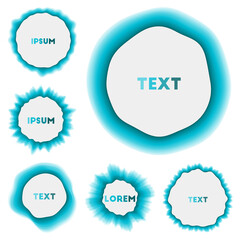 Collection of round shapes. Astonishing circular backgrounds. Classy vector illustration.