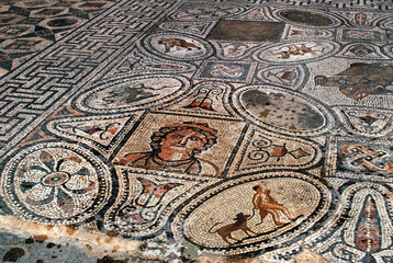 Fototapeta na wymiar Ancient Roman Mosaic Floor