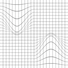 White background with black lines that make up the grid. Vector illustration.