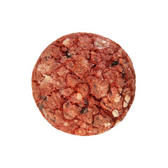 Round fruit biscuits with raisins isolated on white background