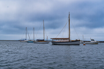 Four Sailing Boats on the Water