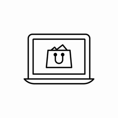 Outline online shopping icon.Online shopping vector illustration. Symbol for web and mobile