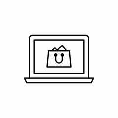 Outline online shopping icon.Online shopping vector illustration. Symbol for web and mobile