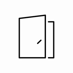 Outline open door icon.Open door vector illustration. Symbol for web and mobile