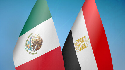 Mexico and Egypt two flags