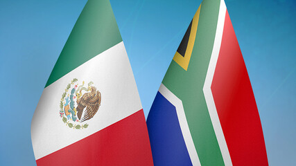 Mexico and South Africa two flags