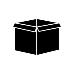 carton box icon, silhouette style