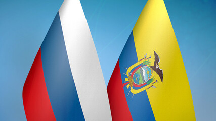 Russia and Ecuador two flags