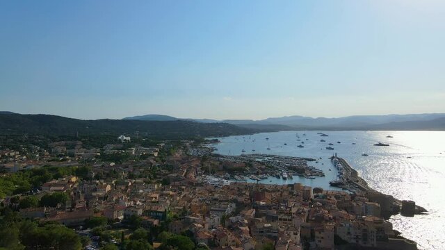 Amazing aerial view over Saint Tropez in France - travel photography